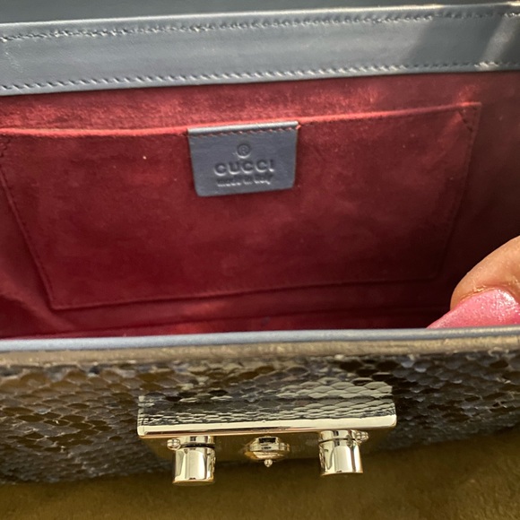 ❤️FLASH SALE ♥️ AUTHENTIC GUCCI SNAKESKIN LADY LOCK CLUTCH - Picture 6 of 8